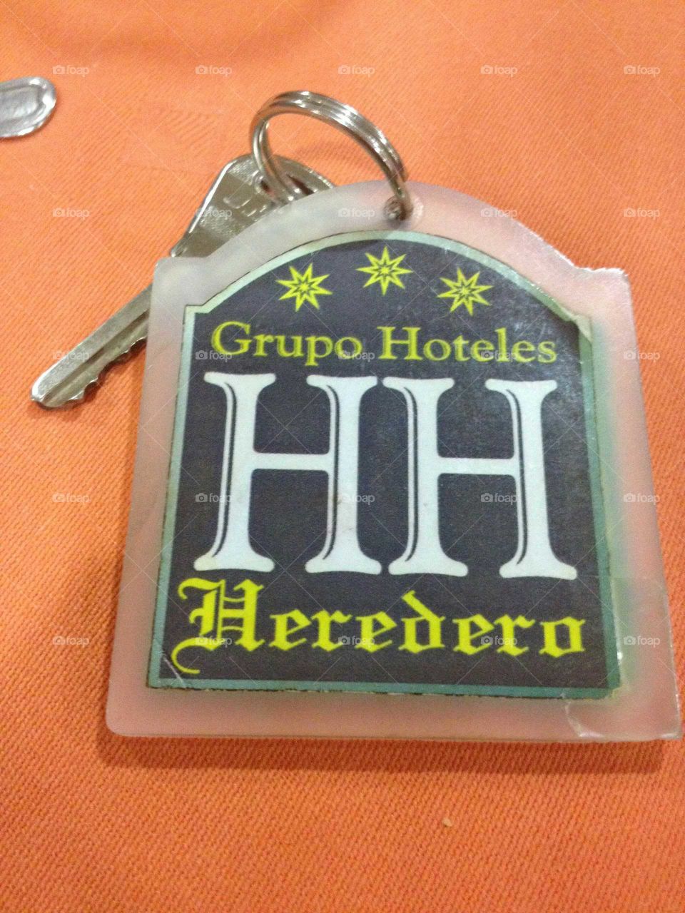 Chave de quarto do hotel heredero em olivença Espanha