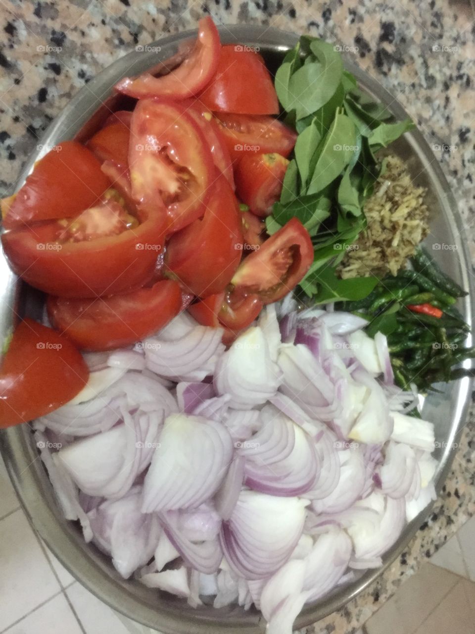 Ready to cook chicken biriyani for dinner with friends. 