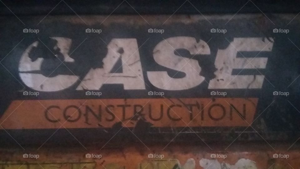 Brand of a large work vehicle