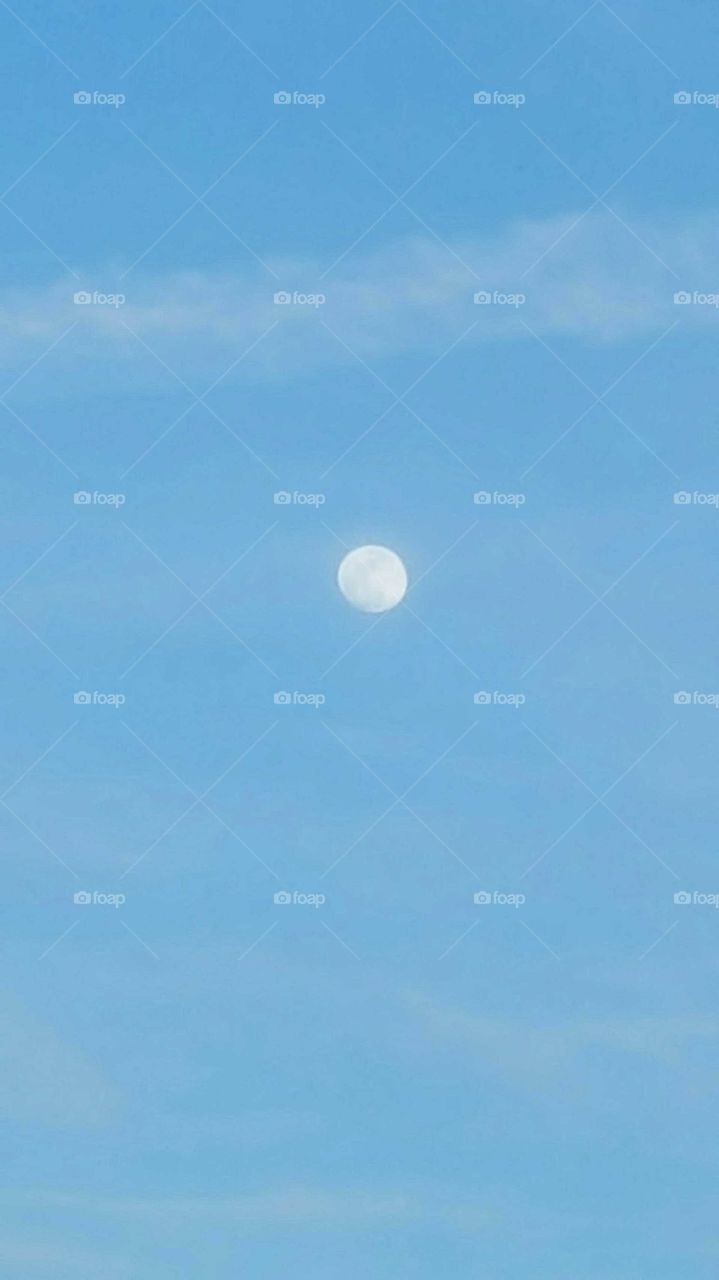 full moon during daylight, moon, sky, planet, daytime, fullmoon, winter