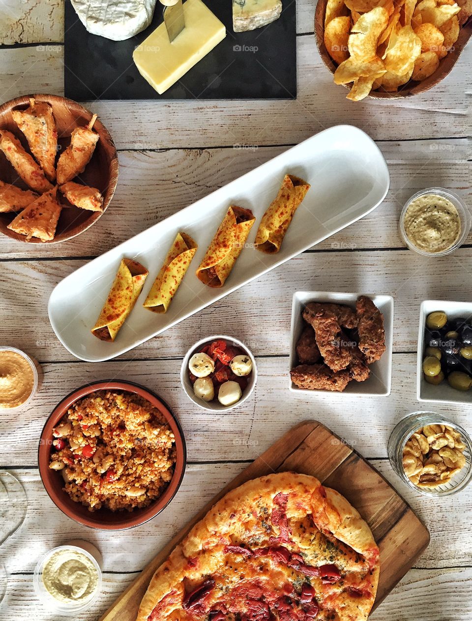 Close-up of food on wooden table