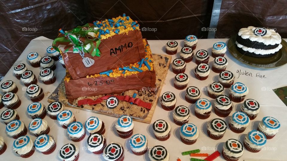 Nerf Cake. little boys cake at a nerf themed party
