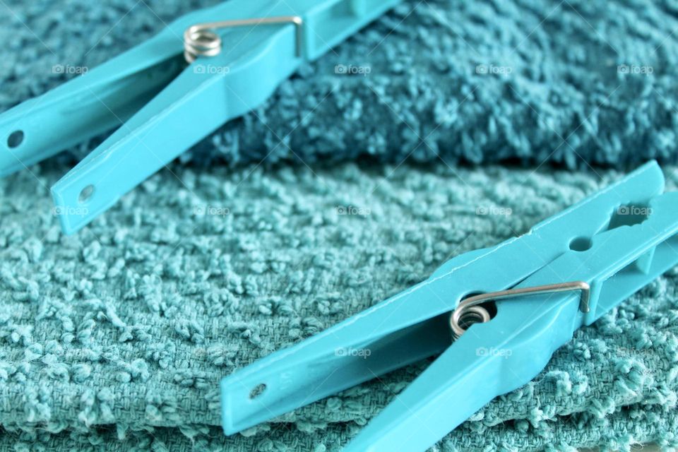Blue Clothespins 