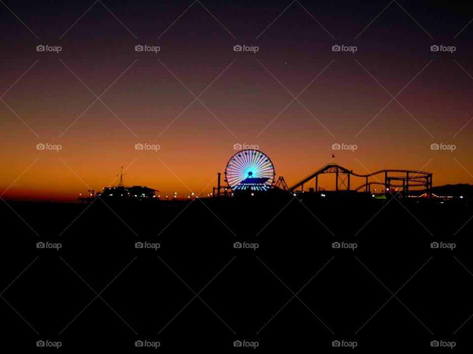 sunset california pier roller coaster by micheled312