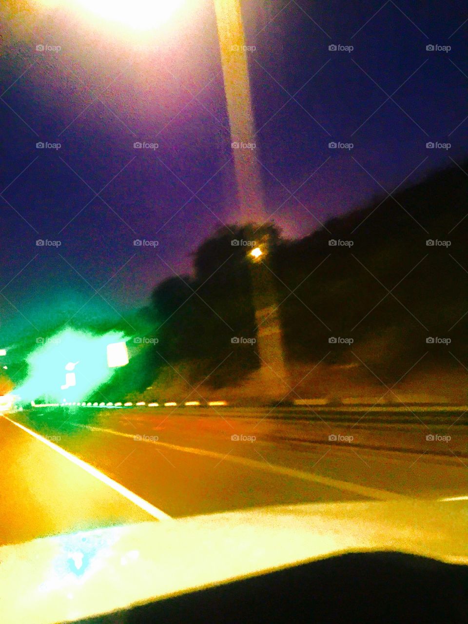 Blur, Street, Highway, Light, Road