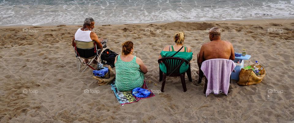 family time on the beach