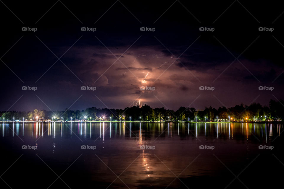 storm on the lake