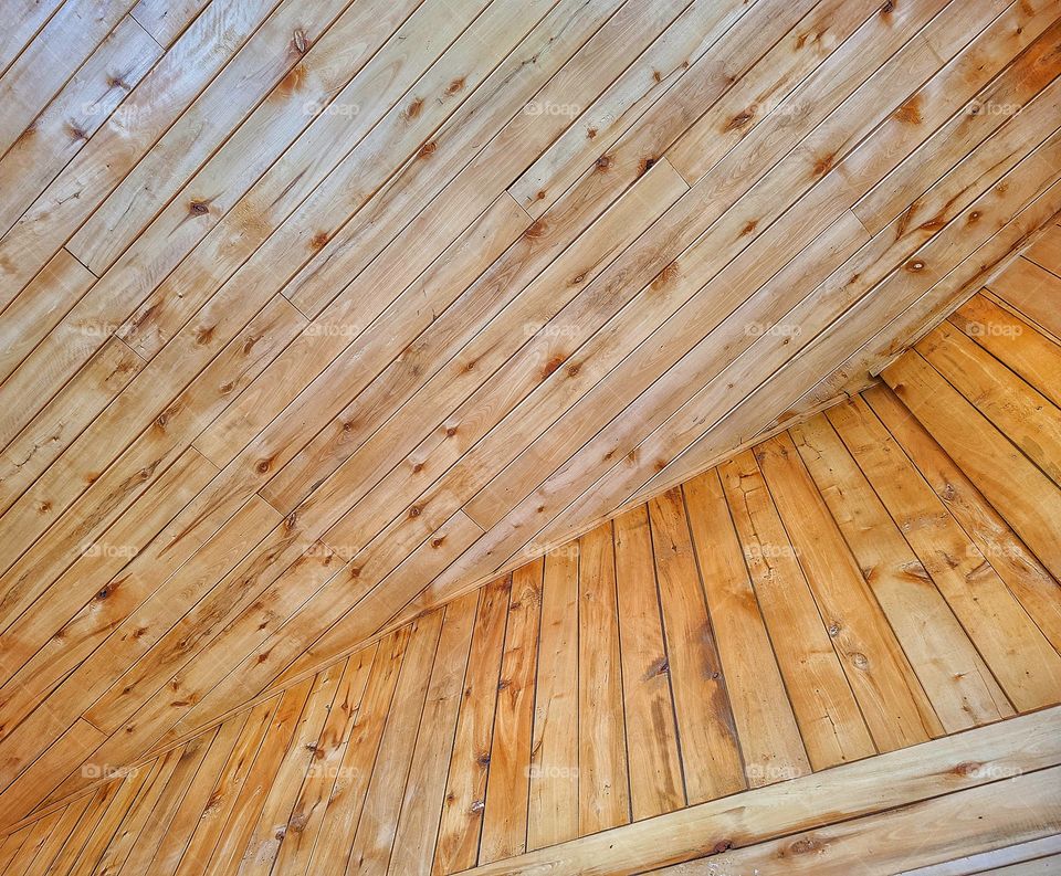 Multidimensional wooden interior design