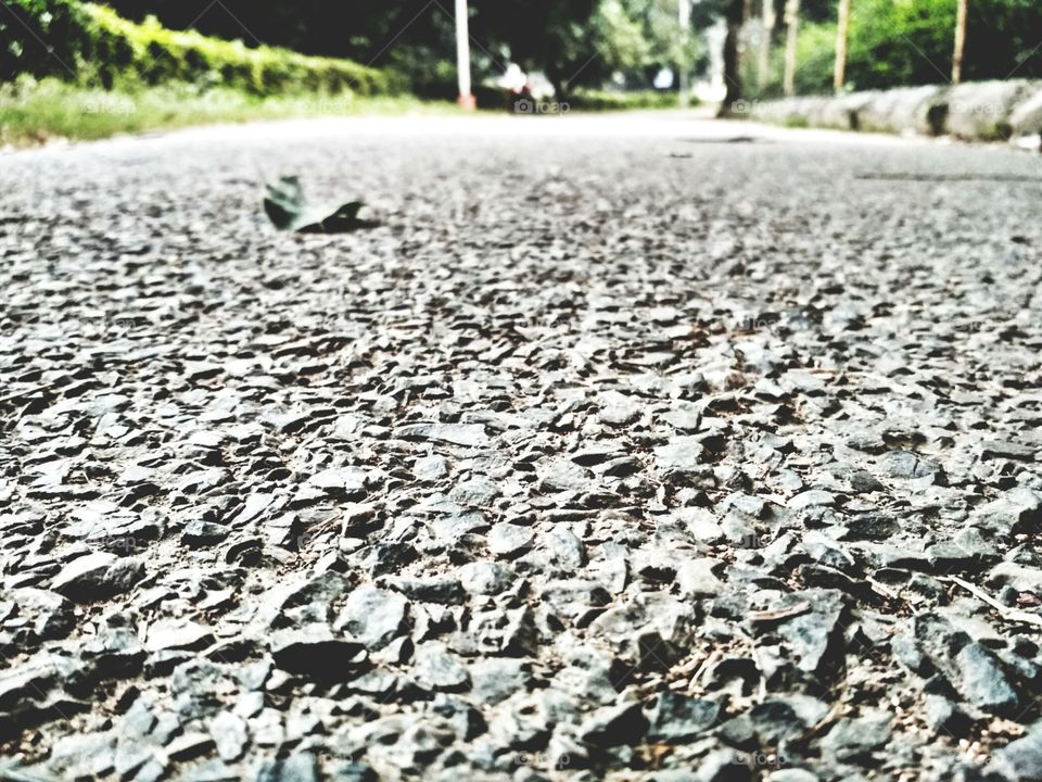 the lonely road !!!  closeup !! little stones