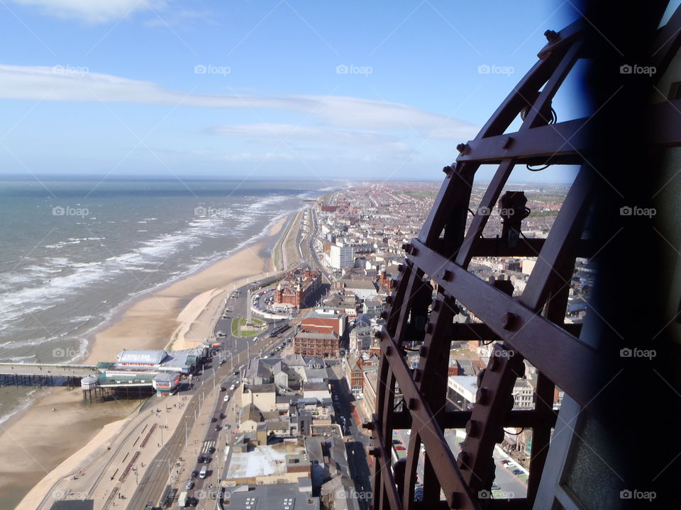 Metal work of Blackpool tower 