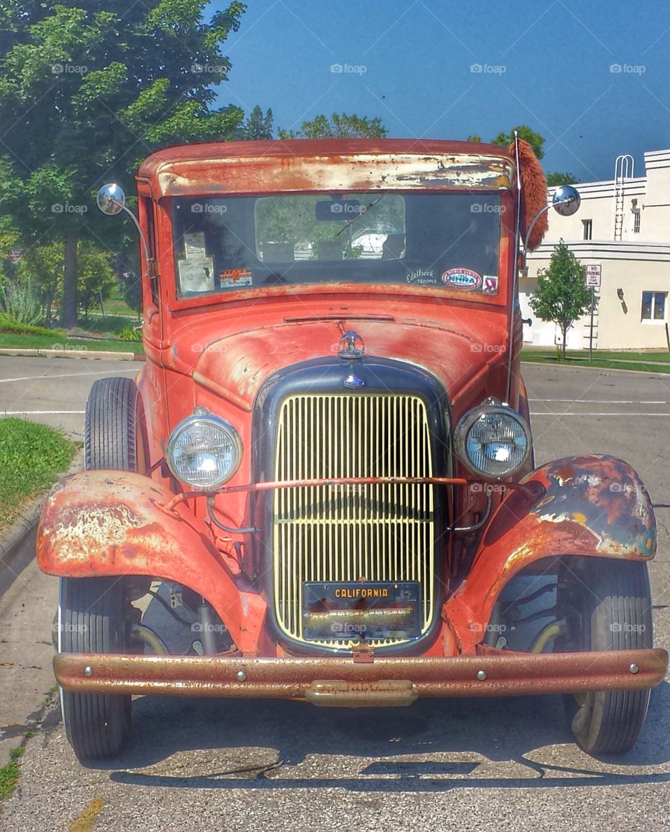 Red Truck. Very Vintage