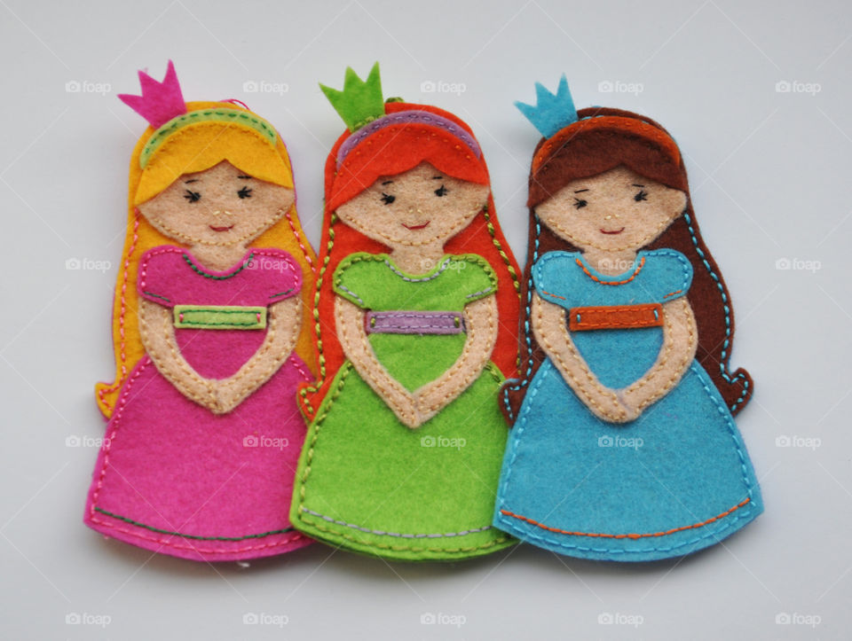 Felt handmade princesses 