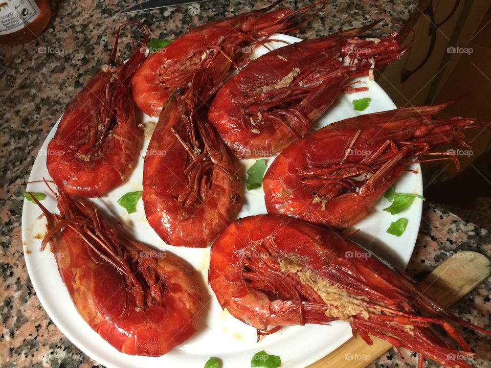 Red shrimps 