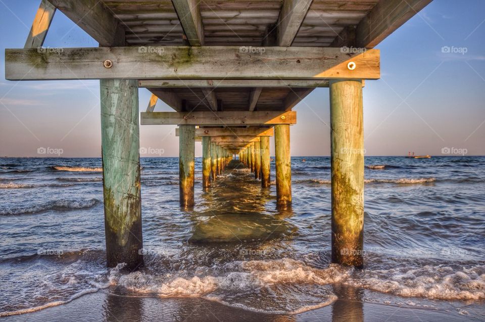 Low angle view of a pier