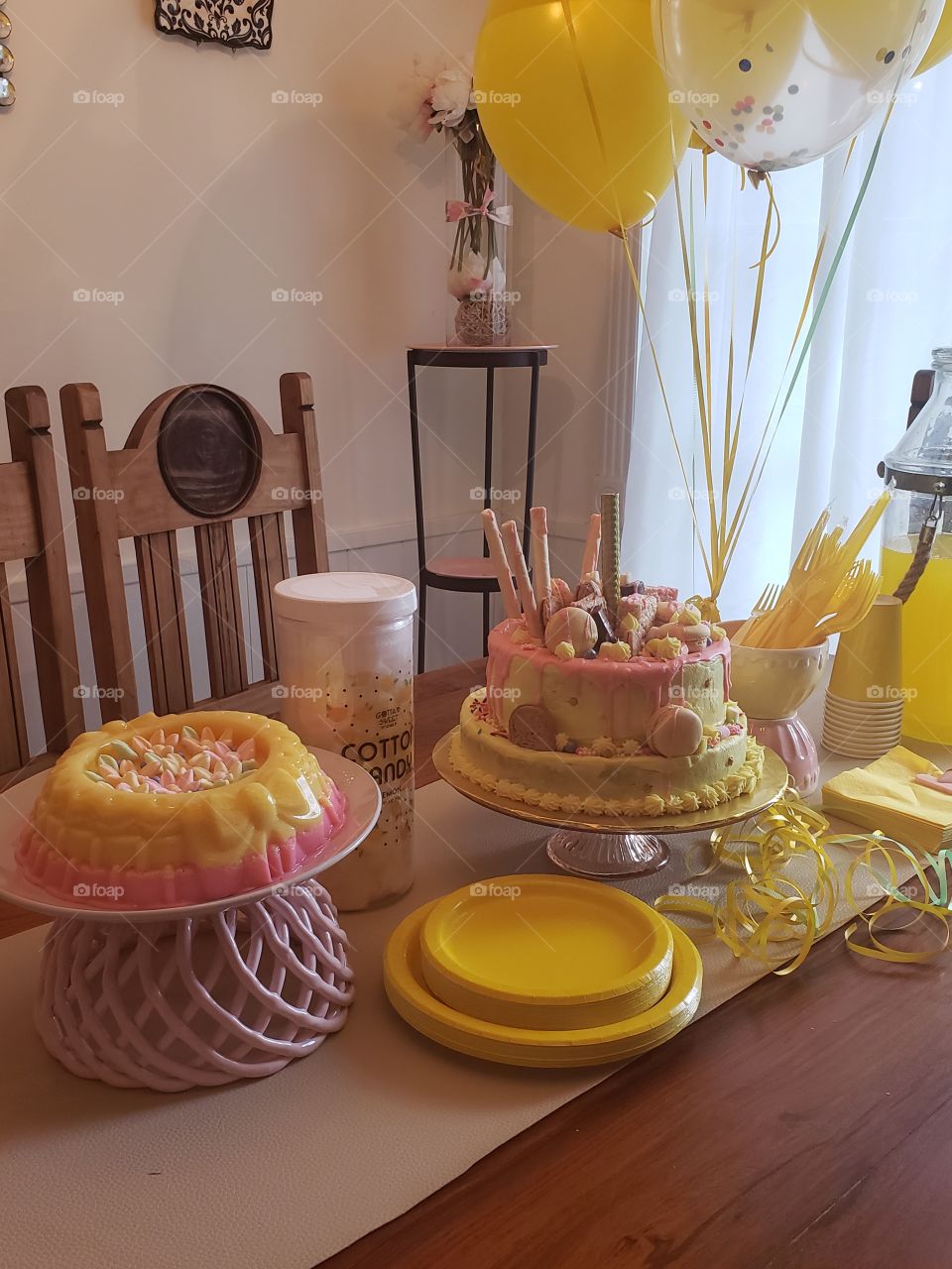 yellow and pink party