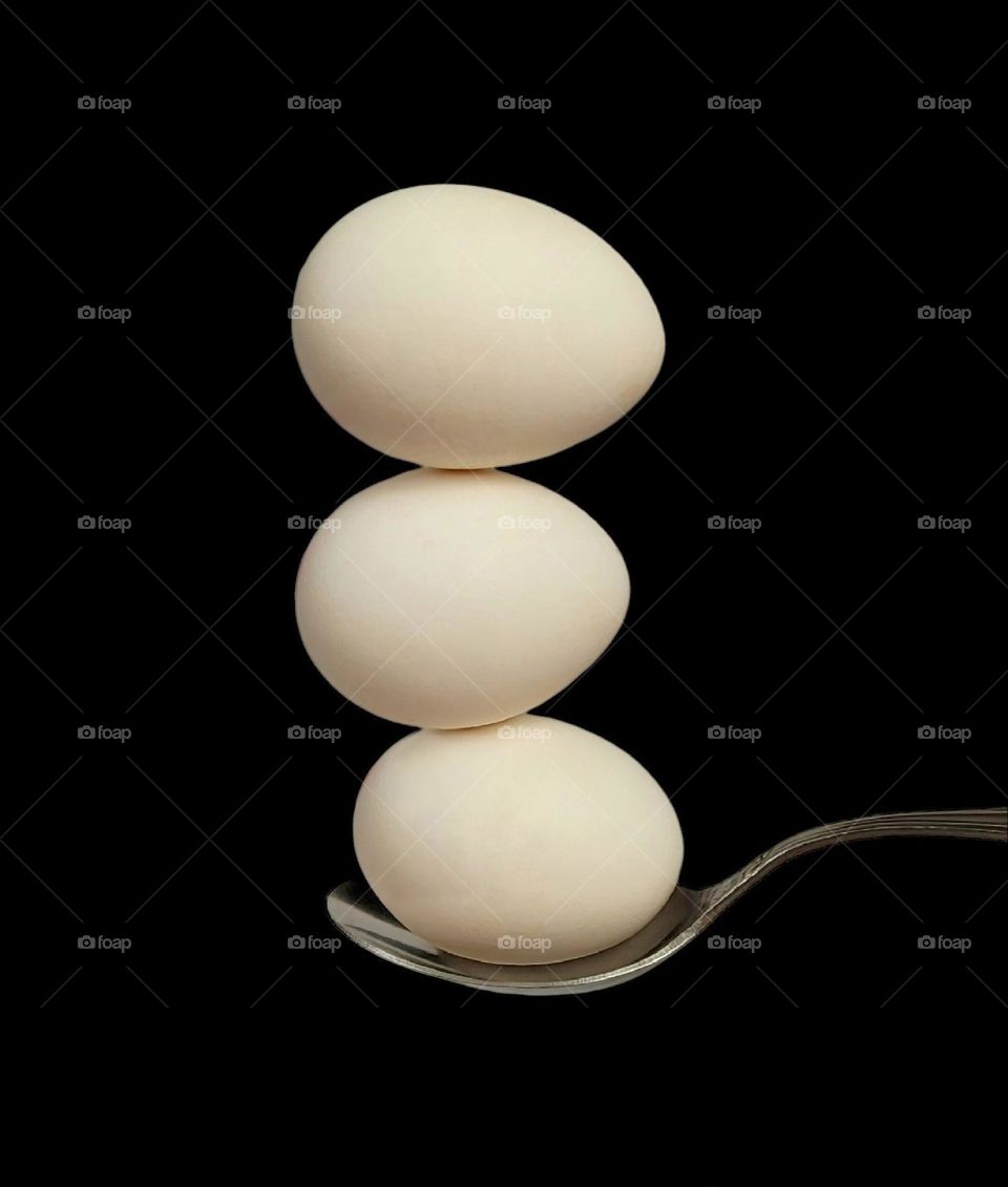 Eggs on a spoon