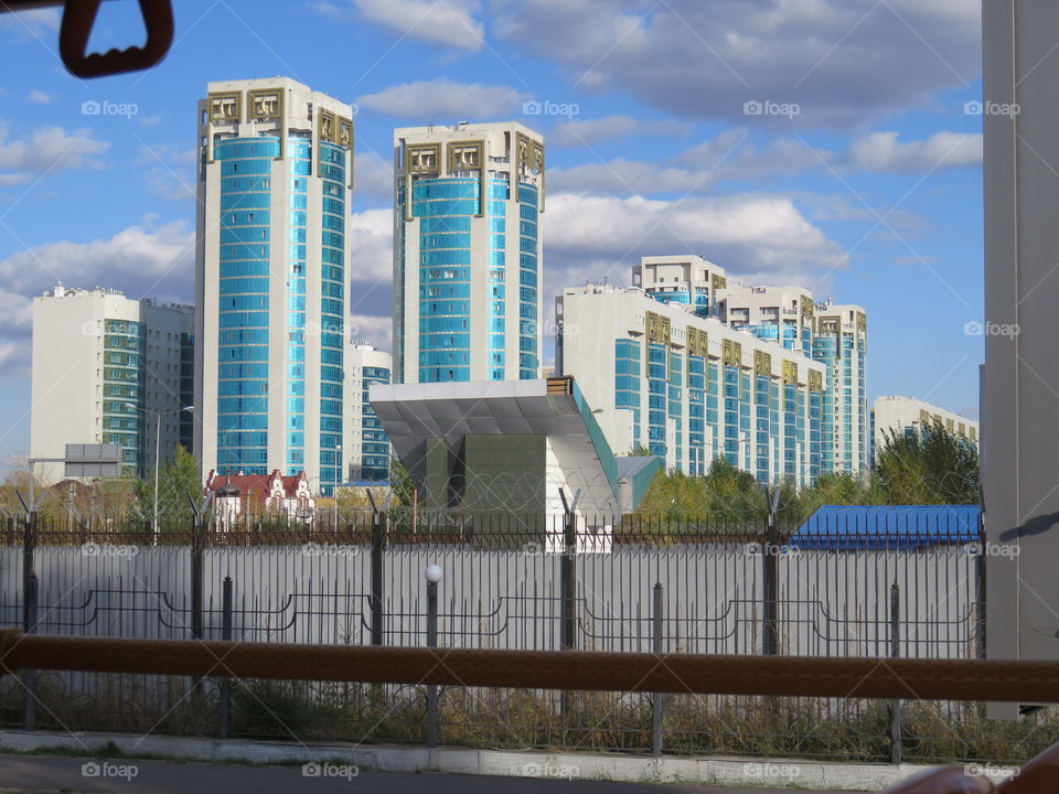 Astana buldings blue rapsody