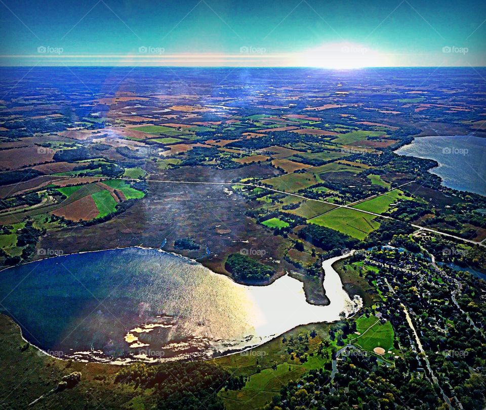 Aerial view. Aerial view of the topography below.