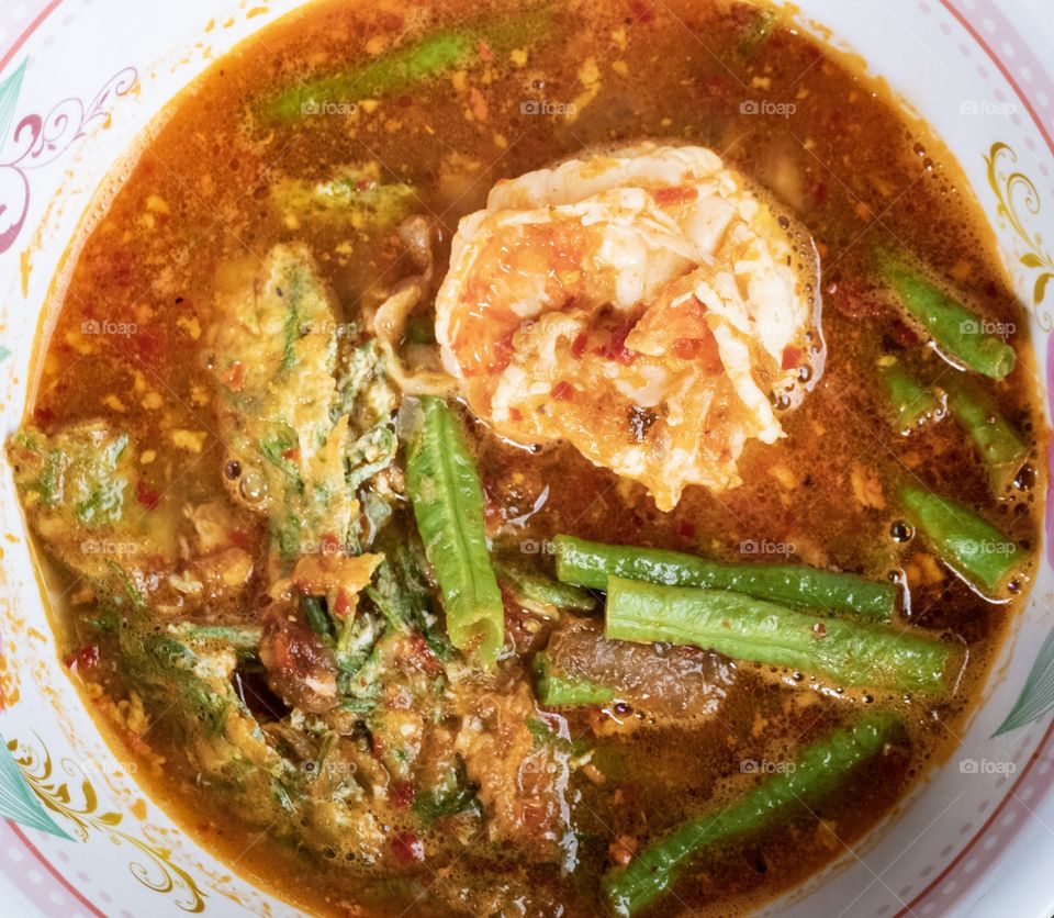 Thai diet menu , Spicy Curry orange