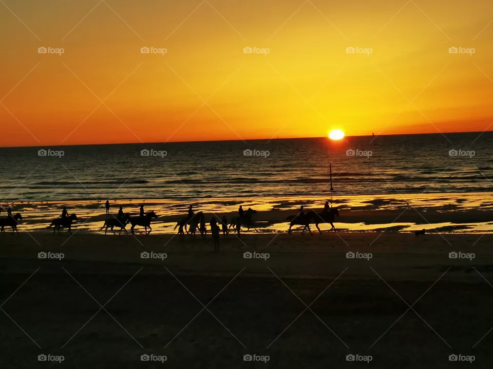 coucher du soleil