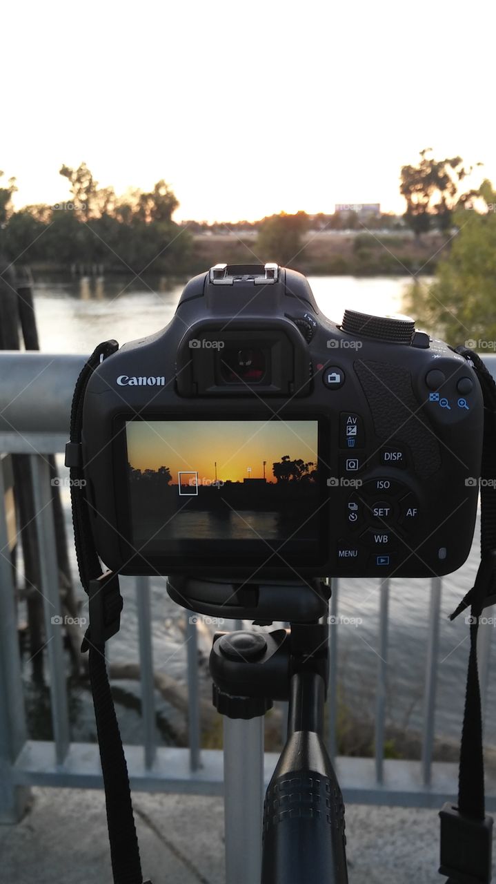 Sunset over Raley Field
