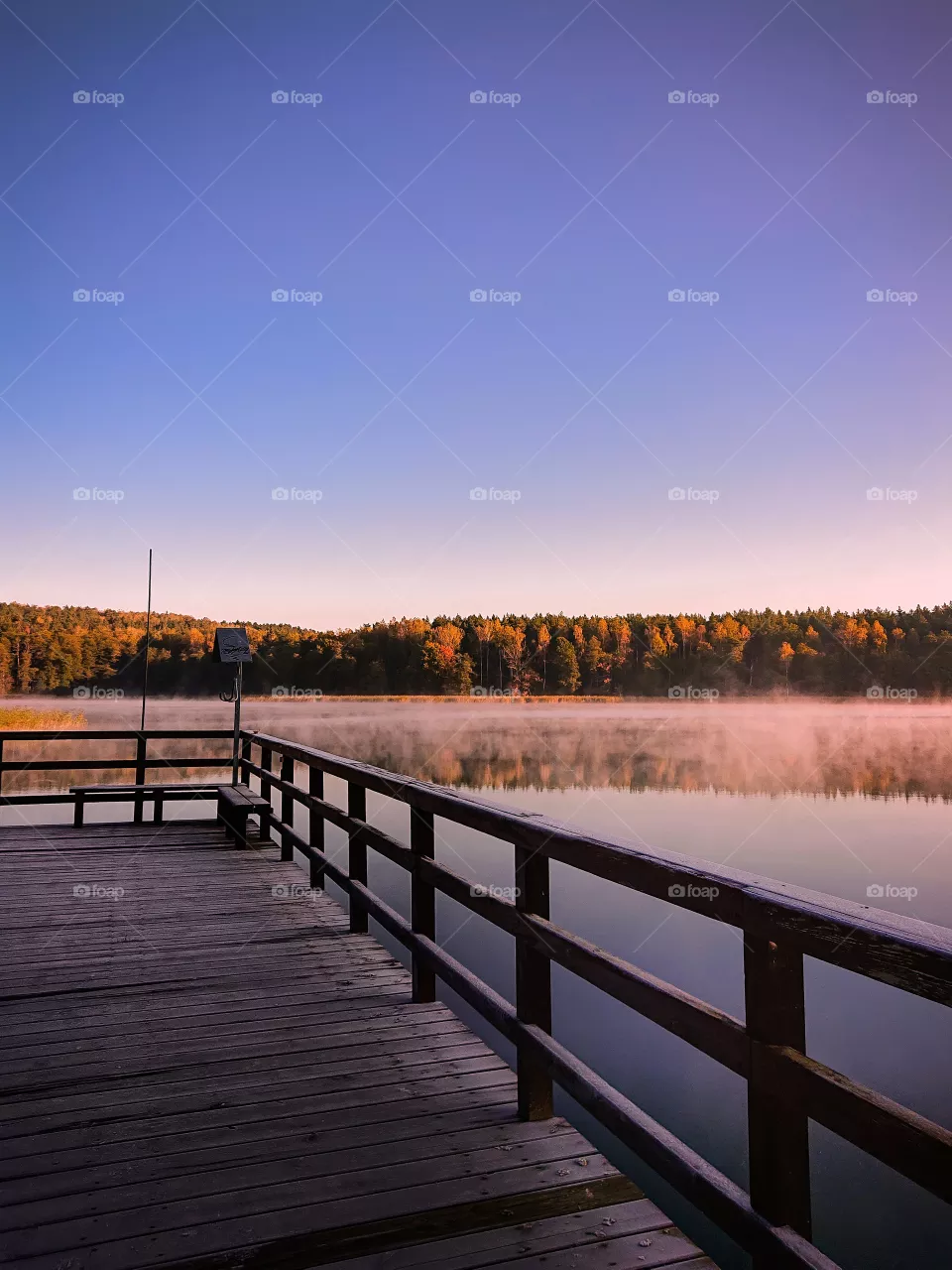 Morning. Wadag Lake in Poland