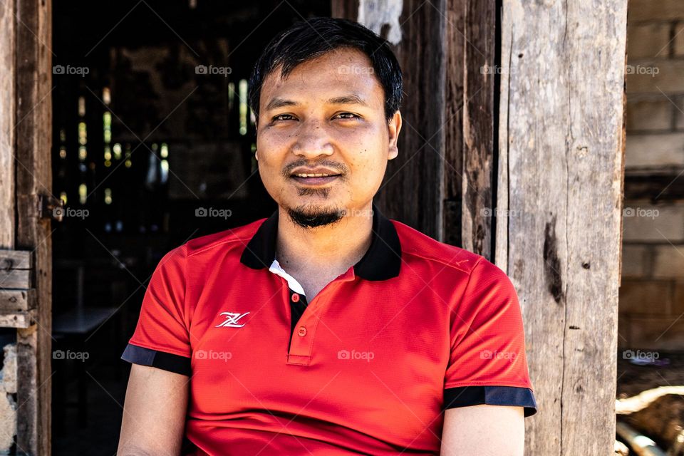 Teacher's face in Thailand's far remote area