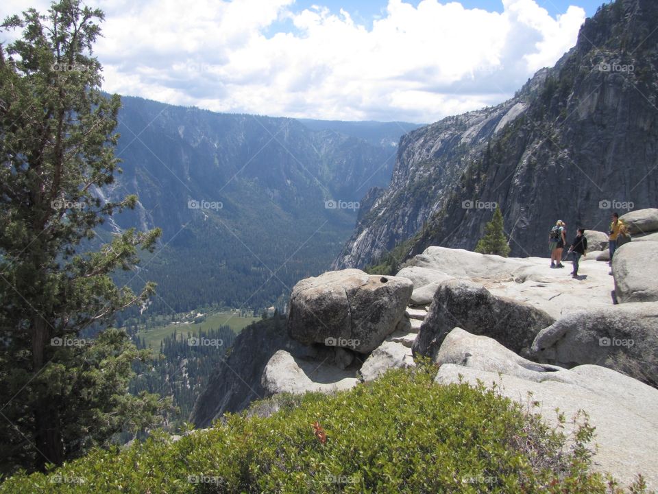 Yosemite Valley. Top of Upper Falls trail