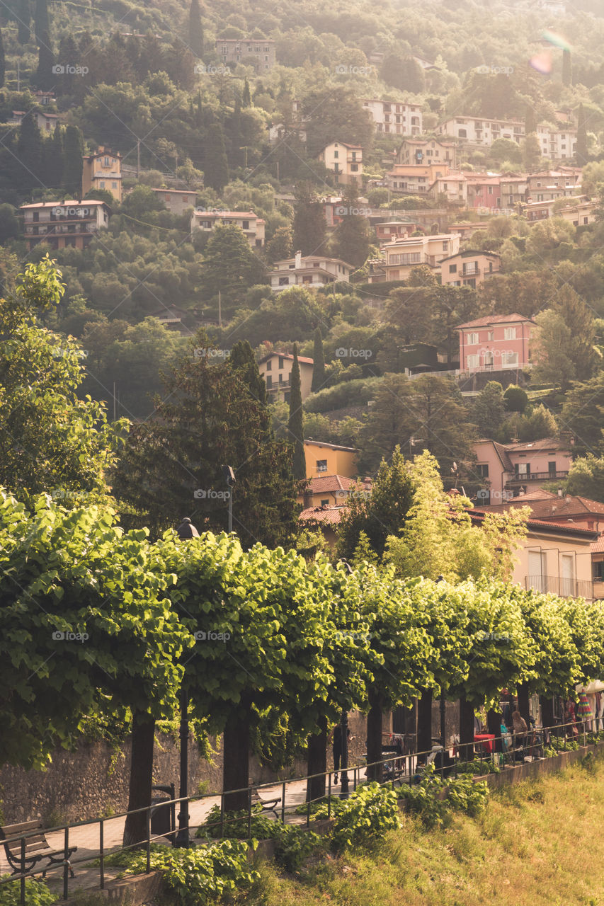 The country side of Varenna Italy! The incredible city is built on the side of mountains 