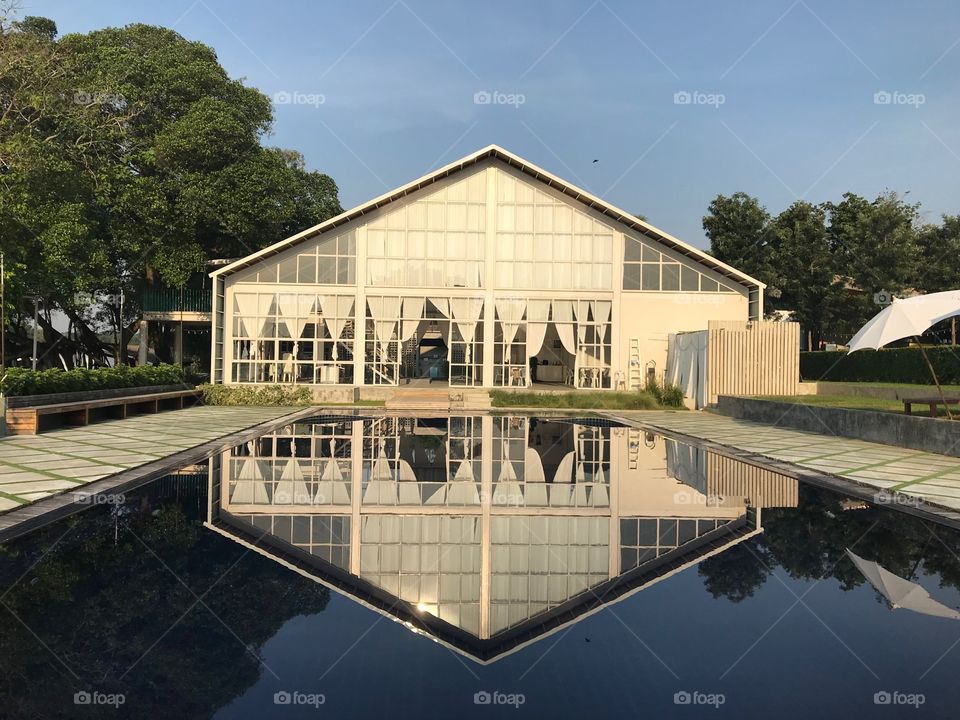 Perfect reflection in lovely place calls the zeit in Thailand 