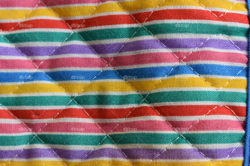 Patchwork quilt multicolor rainbow