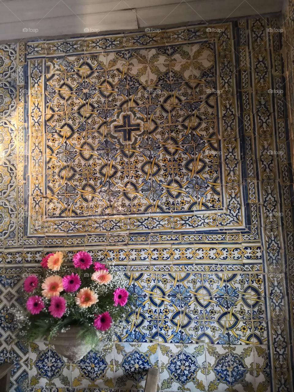 Tiles, Church, Nossa Senhora da Luz, Castelo de Vide, Portugal