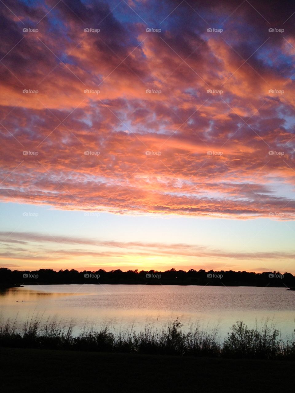 Sunset over Boomer Lake