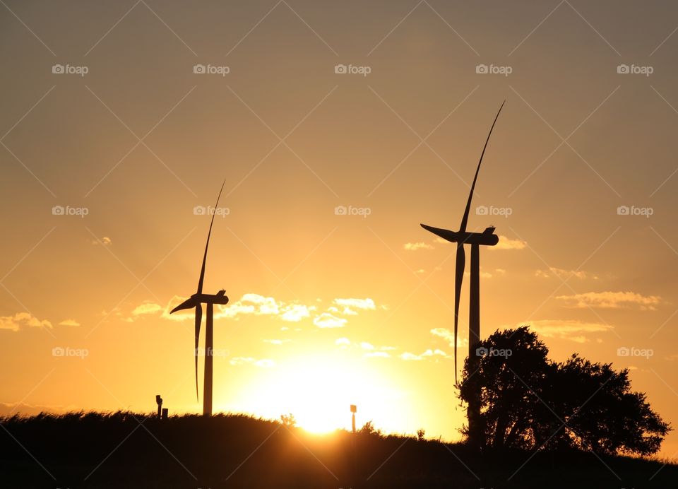 Just West of OKC there is a wind farm that gives it an eerie look and feel on the landscape!  