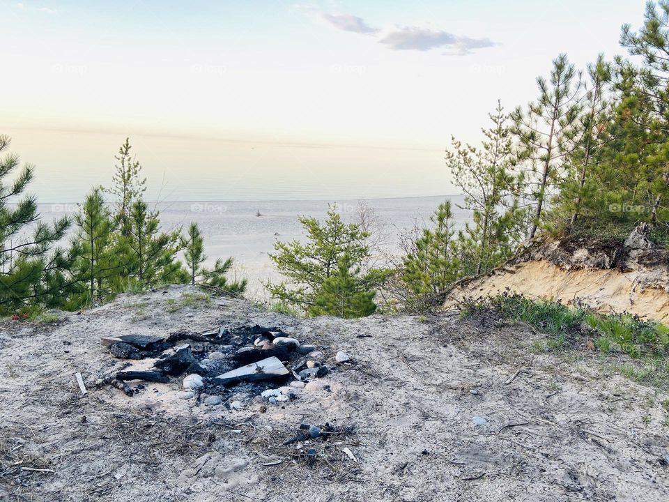 Sunset on the Shores of Lake Superior in the Upper Peninsula of Michigan