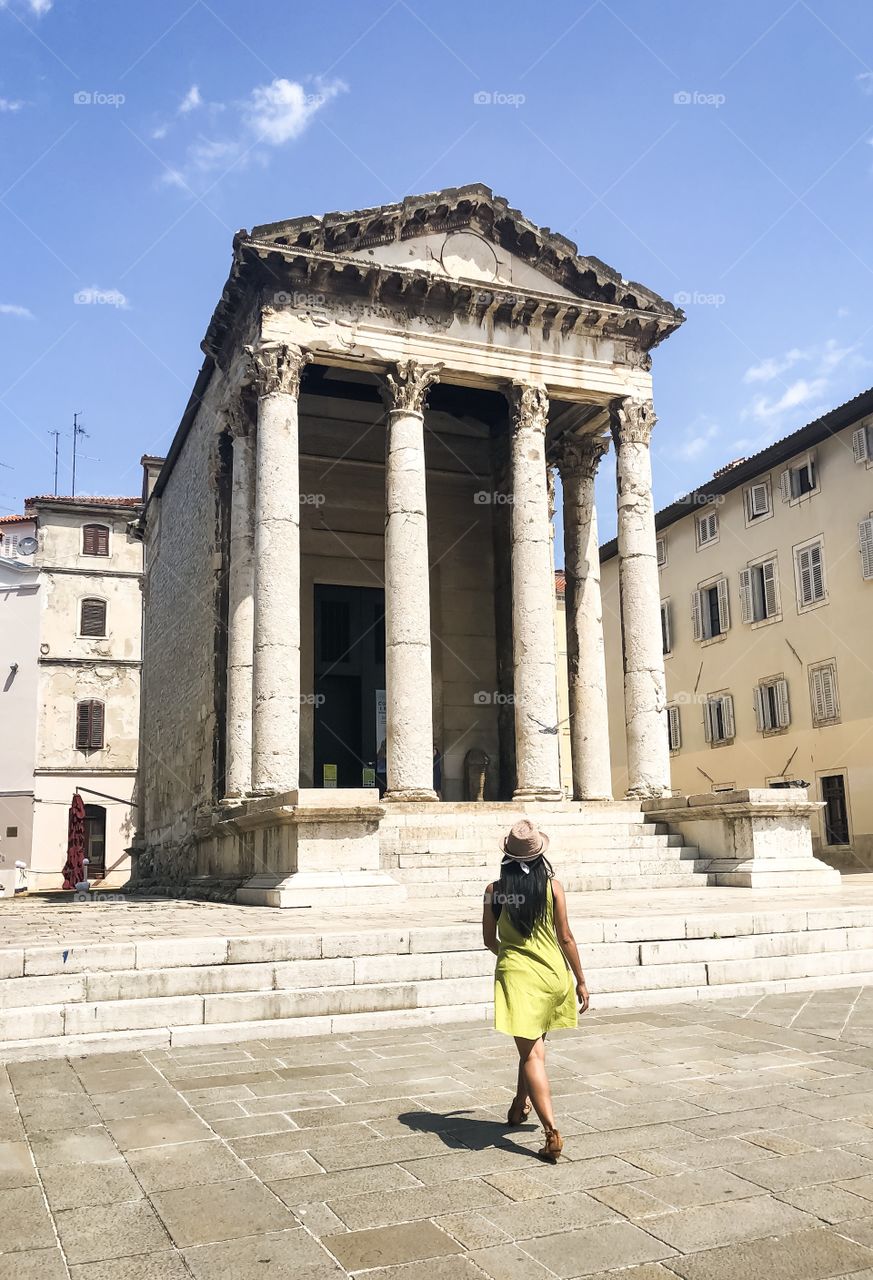 Exploring ruins of Pula