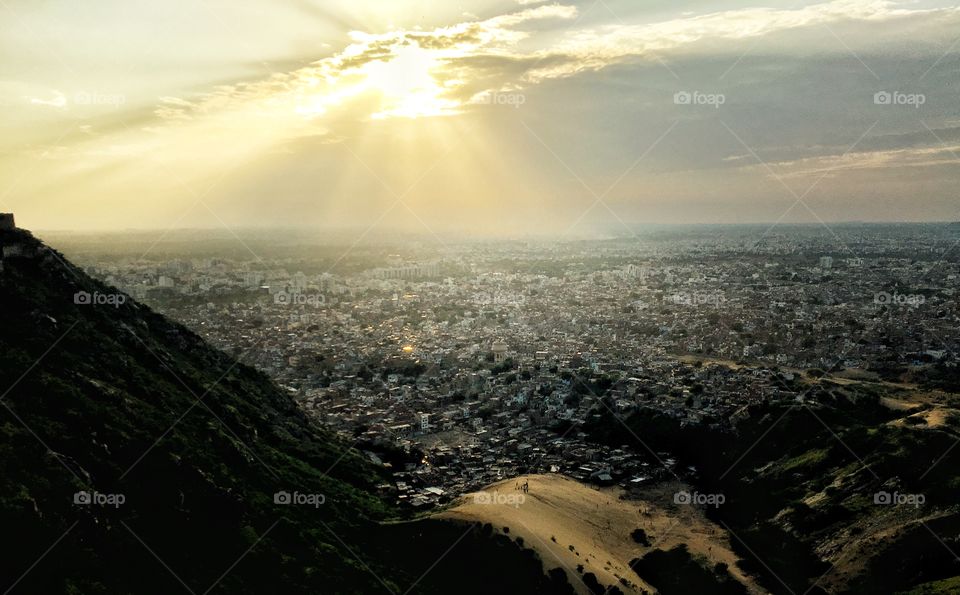 Aerial view of building