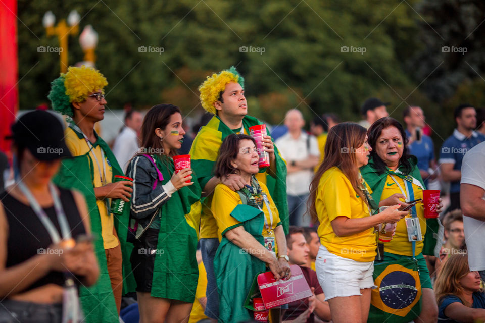 FIFA Fan Fest in Moscow, Russia, Brazil vs Serbia, 27 June 2018