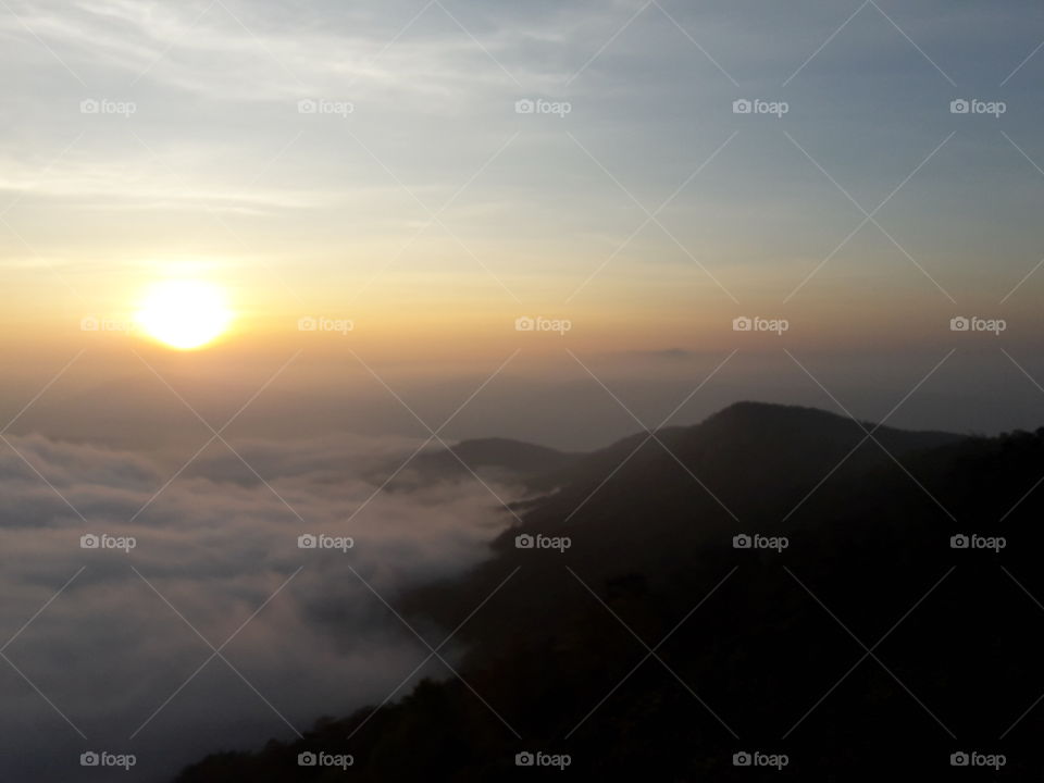 Beautiful sunrise, sunlight, sunset and soft cloud for background.