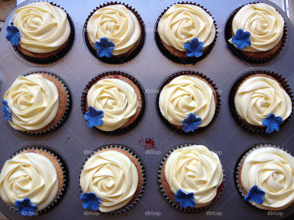 yellow blue red cakes by samrizzo