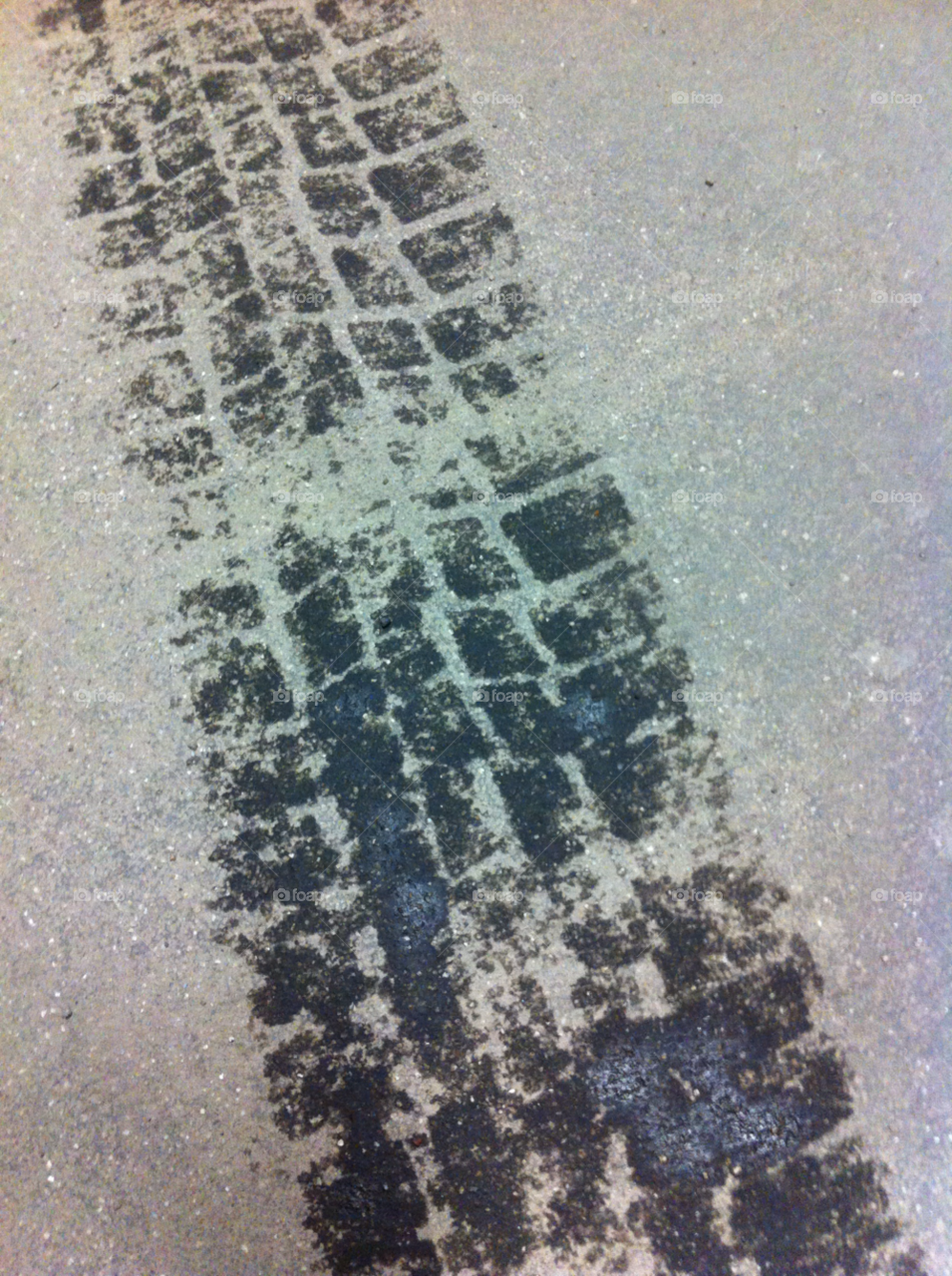 wet tyre track tire by Titania