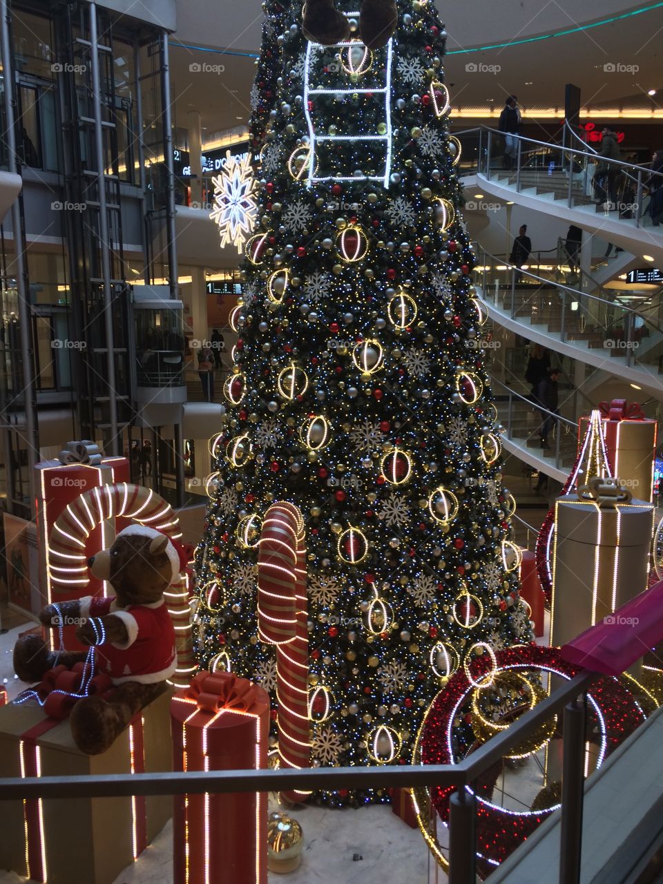 Lyon’s mall Christmas decorations, France 