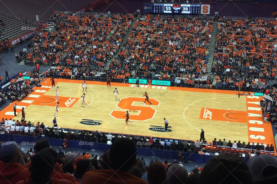 Syracuse vs Virginia Tech at the Carrier Dome. 