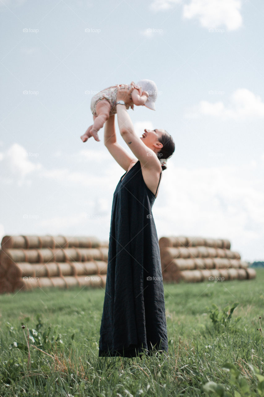 beautiful moment between a mom and her daughter