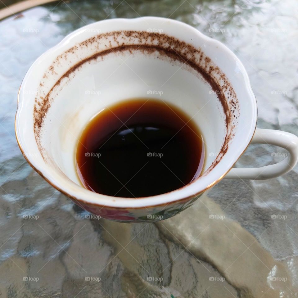 half the coffee that has been drunk