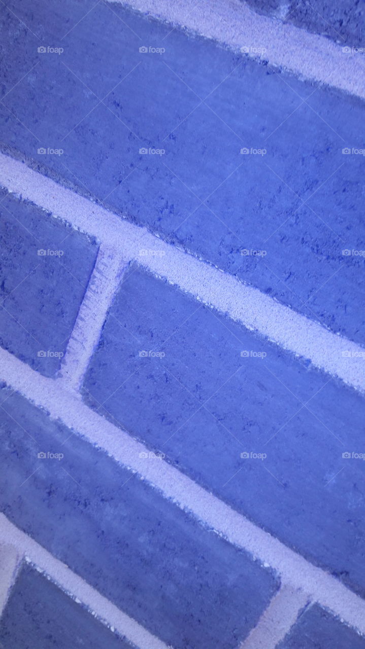 Blue Brick Wall / No Filter Just Blue Flash