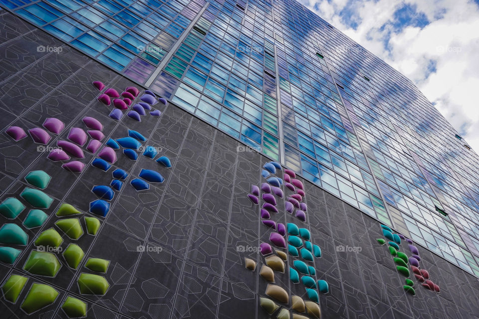 Awesomely colorful apartment building in Southbank, Melbourne, Australia 