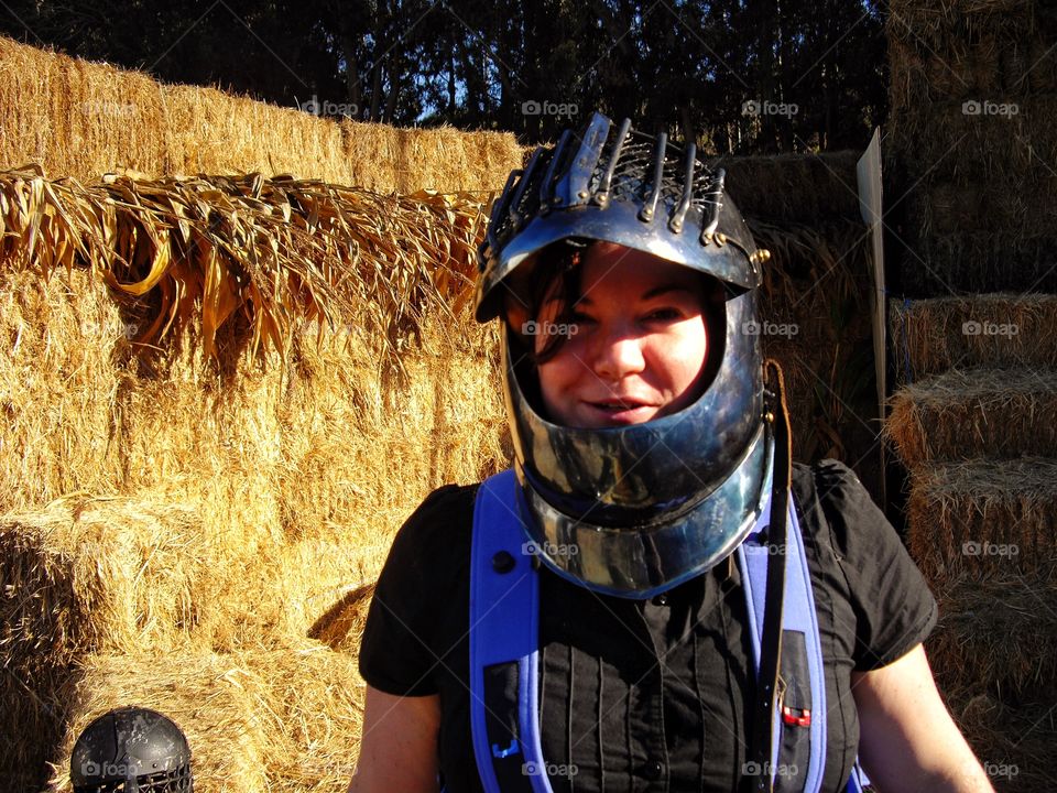 Woman In Medieval Armor
