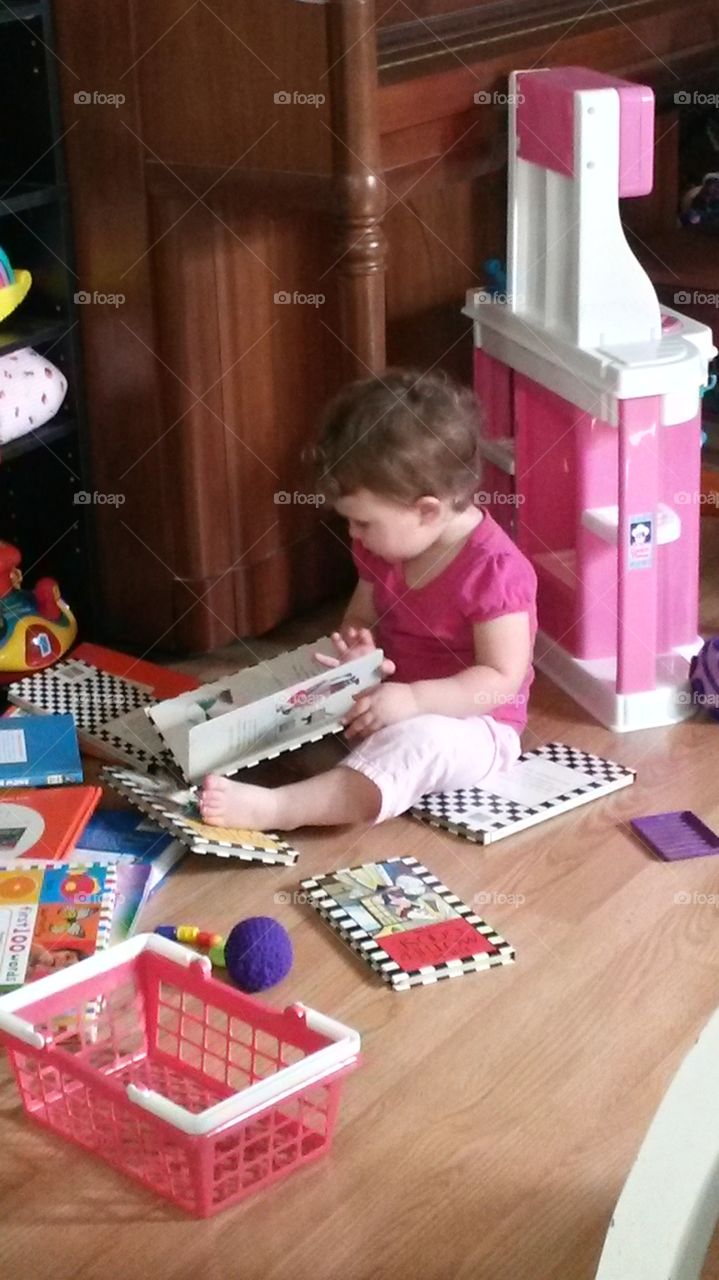 Reading baby