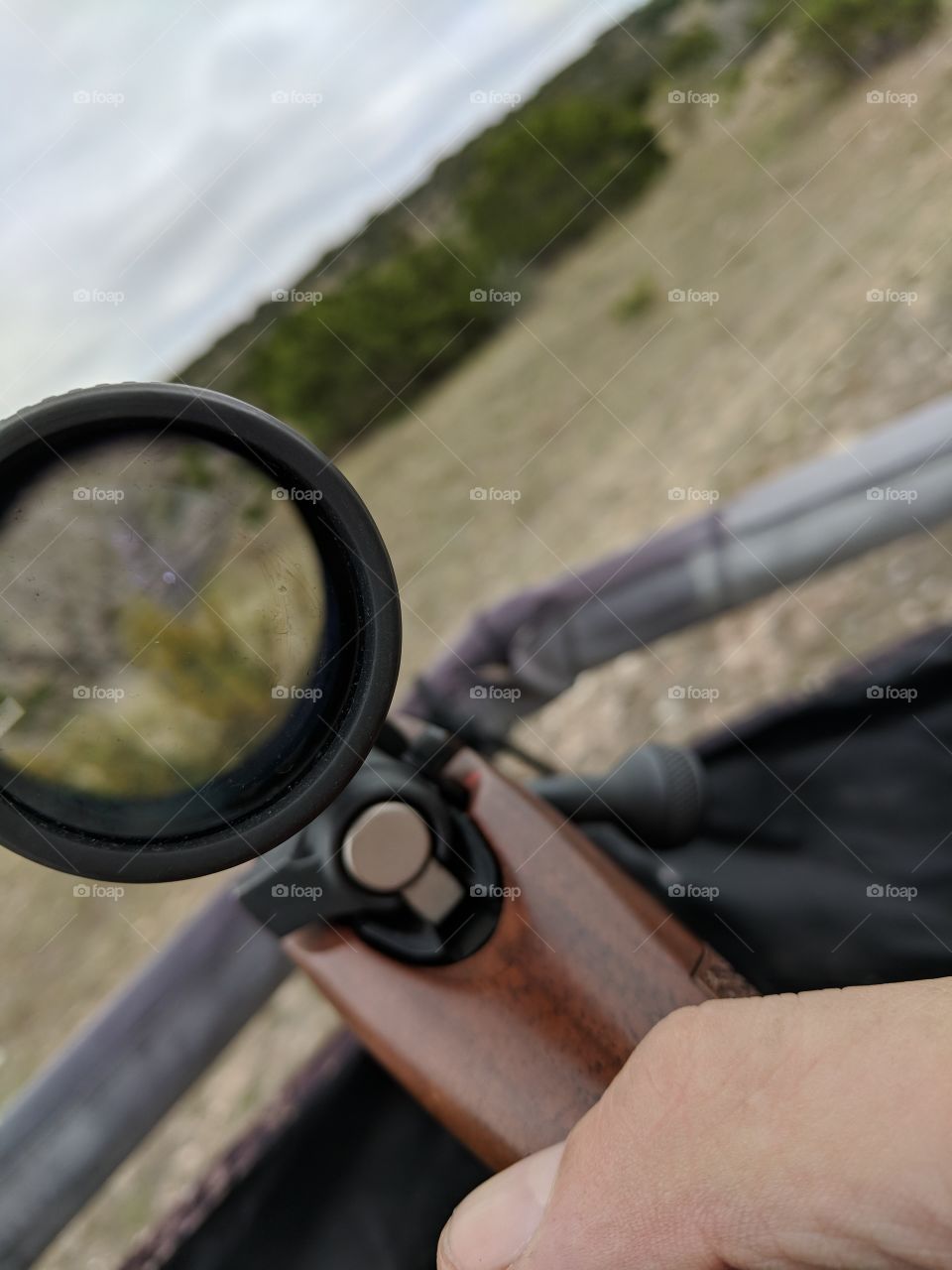 through a rifle scope